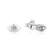 925 Sterling silver stud with cubic zircon.