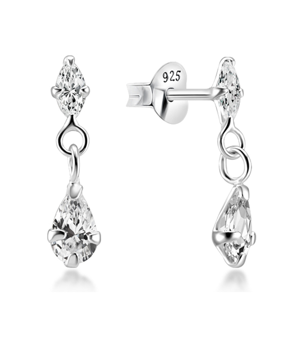 925 Sterling silver earring with cubic zircon.