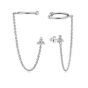 925 Sterling silver stud with cubic zircon.