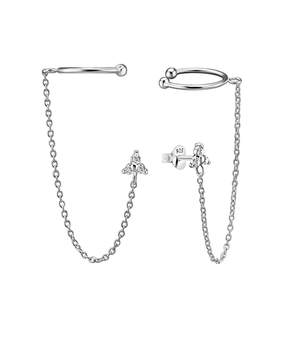 925 Sterling silver stud with cubic zircon.