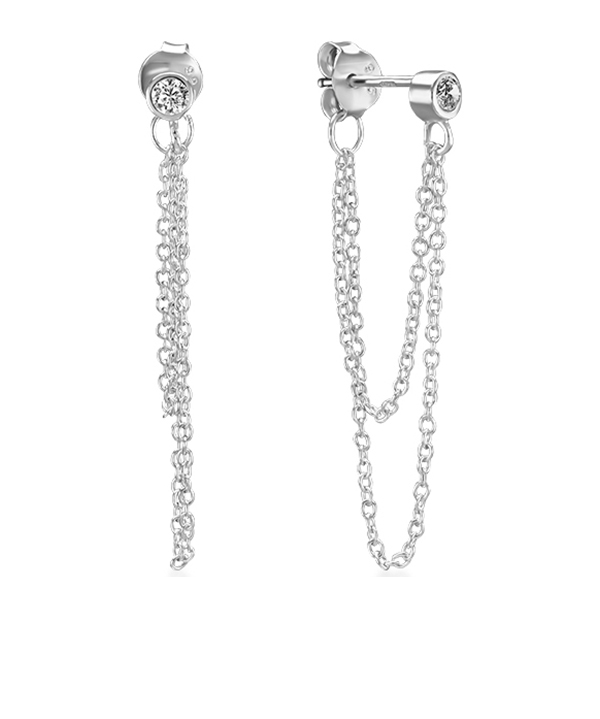 925 Sterling silver earring with cubic zircon.