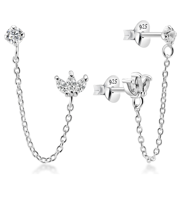 925 Sterling silver earring with cubic zircon.