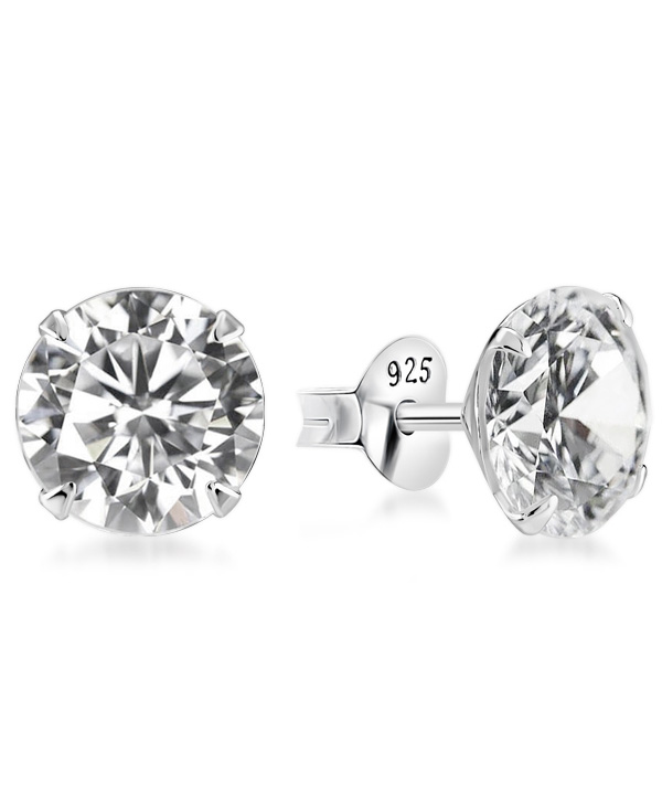 925 Sterling silver stud with cubic zircon.