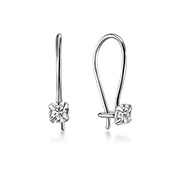 925 Sterling silver earring with cubic zircon.