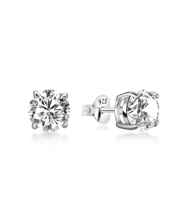 925 Sterling silver stud with cubic zircon.