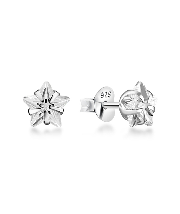 925 Sterling silver stud with cubic zircon.
