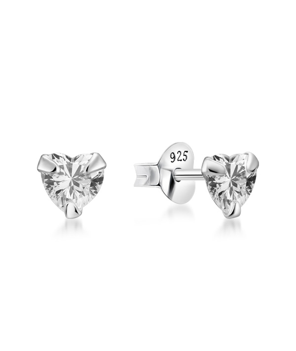 925 Sterling silver stud with cubic zircon.