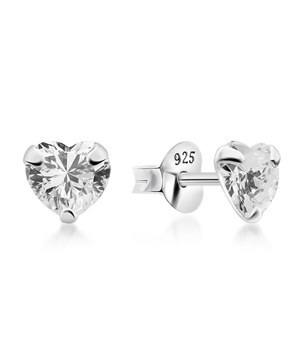 925 Sterling silver stud with cubic zircon.