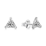 925 Sterling silver stud with cubic zircon.