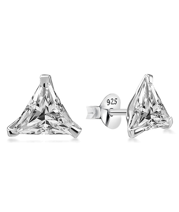 925 Sterling silver stud with cubic zircon.