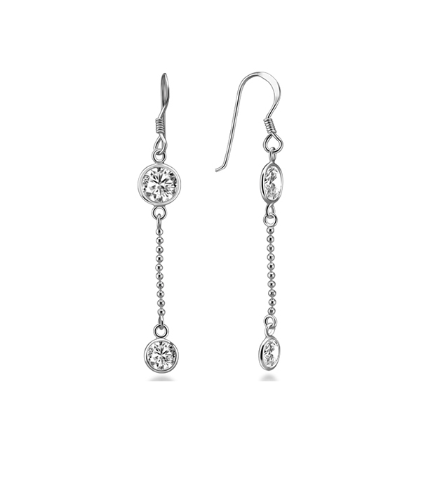 925 Sterling silver stud with cubic zircon.