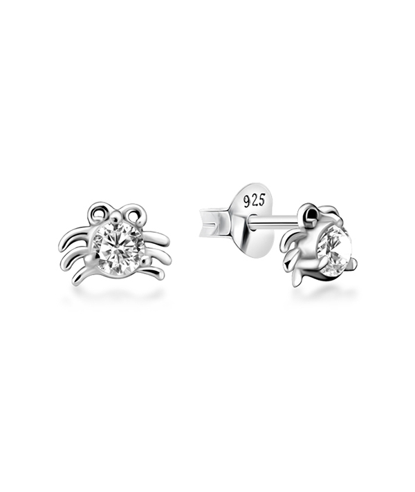 925 Sterling silver stud with cubic zircon.