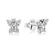 925 Sterling silver stud with cubic zircon.