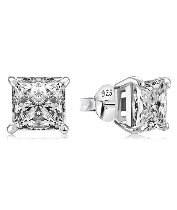925 Sterling silver stud with cubic zircon.