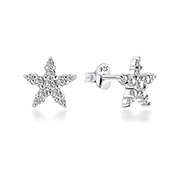 925 Sterling silver stud with cubic zircon.