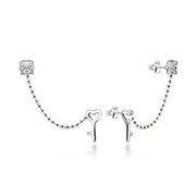 925 Sterling silver stud with cubic zircon.
