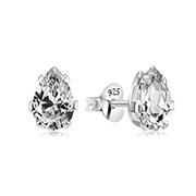 925 Sterling silver stud with cubic zircon.