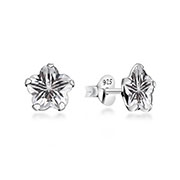925 Sterling silver stud with cubic zircon.