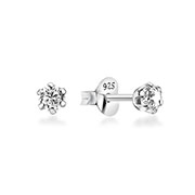925 Sterling silver stud with cubic zircon.