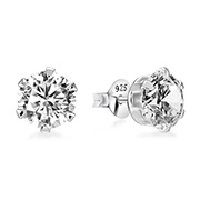 925 Sterling silver stud with cubic zircon.