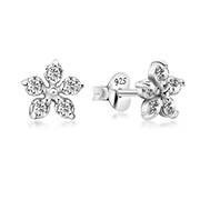 925 Sterling silver stud with cubic zircon.