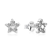 925 Sterling silver stud with cubic zircon.