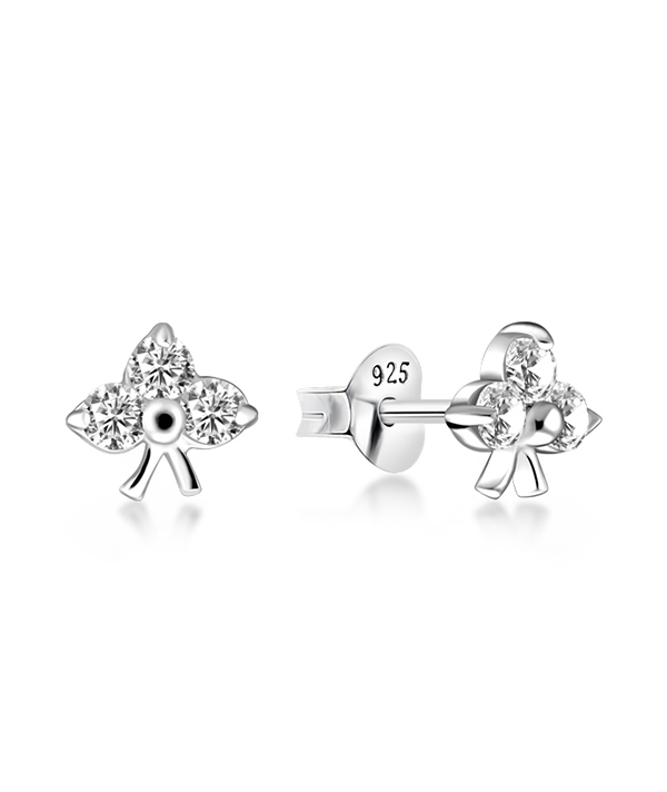 925 Sterling silver stud with cubic zircon.