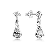 925 Sterling silver stud with cubic zircon.