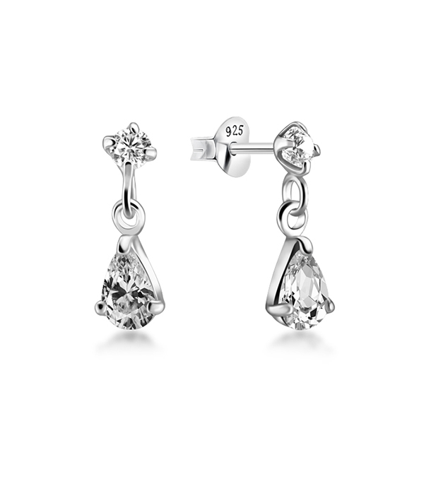 925 Sterling silver stud with cubic zircon.