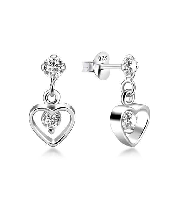 925 Sterling silver stud with cubic zircon.