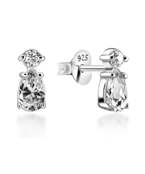 925 Sterling silver earring with cubic zircon.