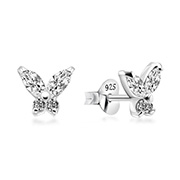 925 Sterling silver stud with cubic zircon.