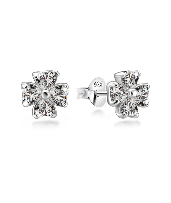 925 Sterling silver stud with cubic zircon.