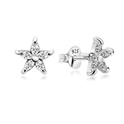 925 Sterling silver stud with cubic zircon.