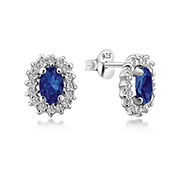 925 Sterling silver stud with cubic zircon.