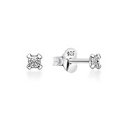 925 Sterling silver stud with cubic zircon.