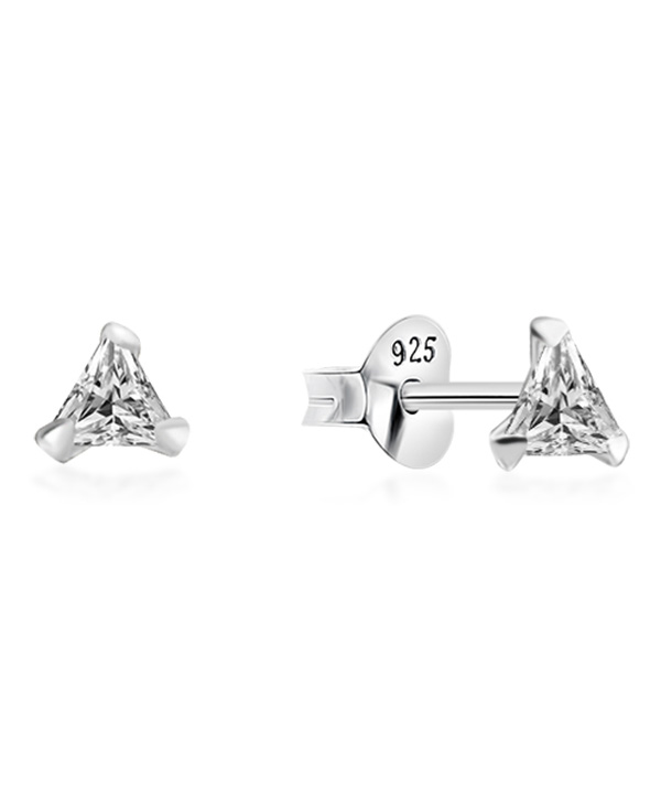 925 Sterling silver stud with cubic zircon.
