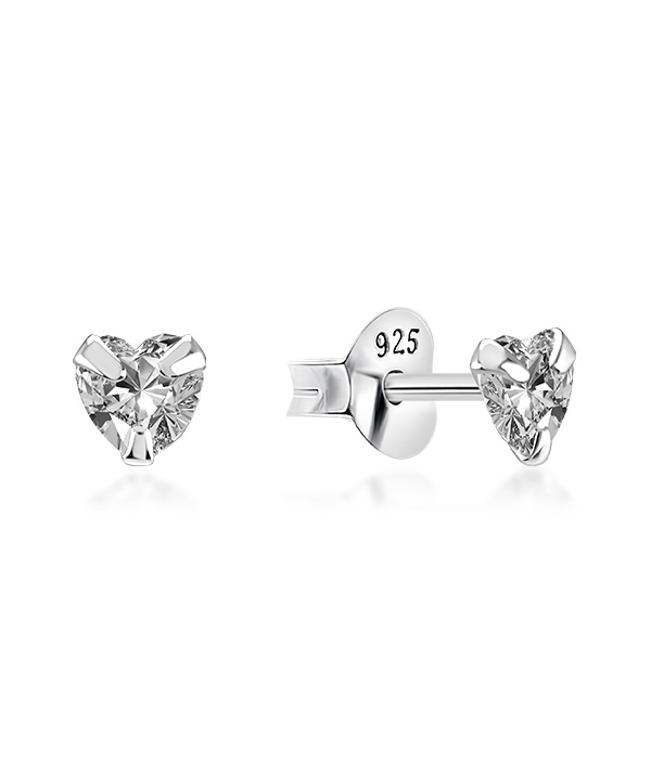 925 Sterling silver stud with cubic zircon.