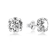 925 Sterling silver stud with cubic zircon.