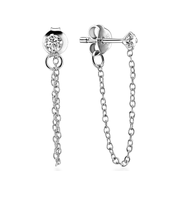 925 Sterling silver earring with cubic zircon.
