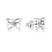 925 Sterling silver stud with cubic zircon.