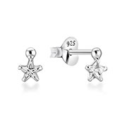 925 Sterling silver stud with cubic zircon.
