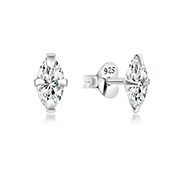925 Sterling silver stud with cubic zircon.
