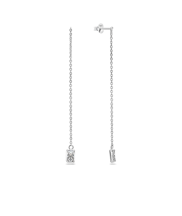 925 Sterling silver stud with cubic zircon.