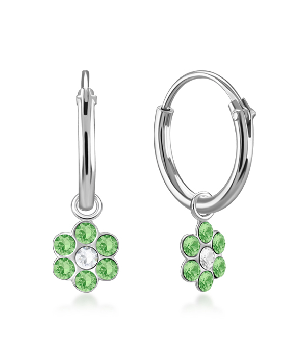 925 Sterling silver hoop with hanging.