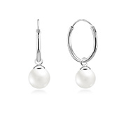 925 Sterling silver hoop with hanging.