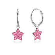 925 Sterling silver hoop with hanging.