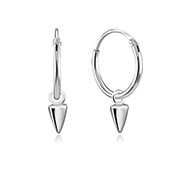 925 Sterling silver hoop with hanging.
