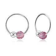 925 Sterling silver hoop with hanging.