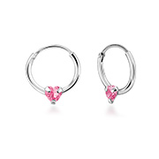 925 Sterling silver hoop with hanging.